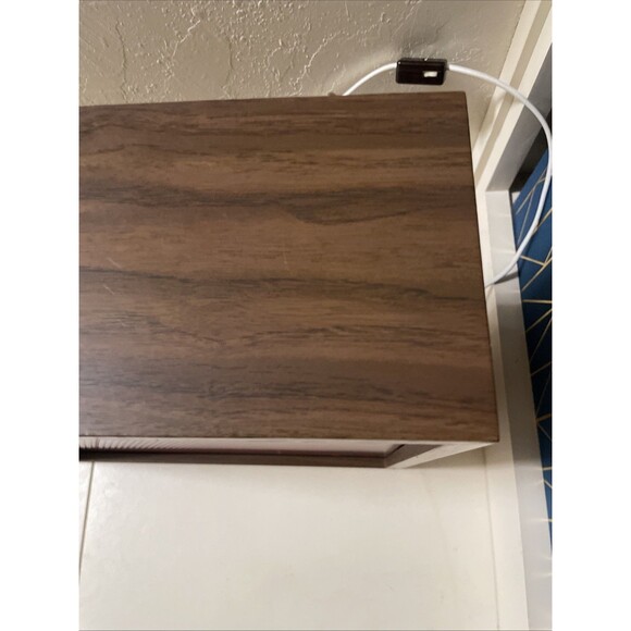 Vintage 70s Disco Lite Motion Light 11.5” Wood Square Party Psychedelic Red - Picture 5 of 13